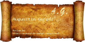 Augusztin Gergő névjegykártya
