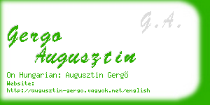 gergo augusztin business card